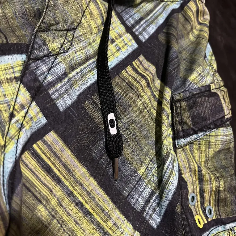 Oakley Board Software Shorts Men Large Vintage Black Surf Swim Trunks Drawstring